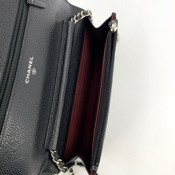 HW0896 Chanel Woc black diamond logo chain crossbody bag 19*3*11cm small - Picture 5 of 8